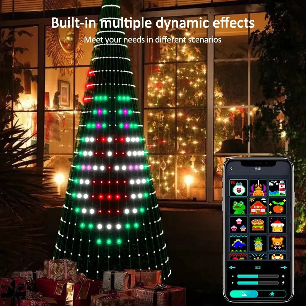 Smart Christmas Tree 2.1M – 400 LED RGB Fairy Lights with Remote & App Control - silverfoxgoods